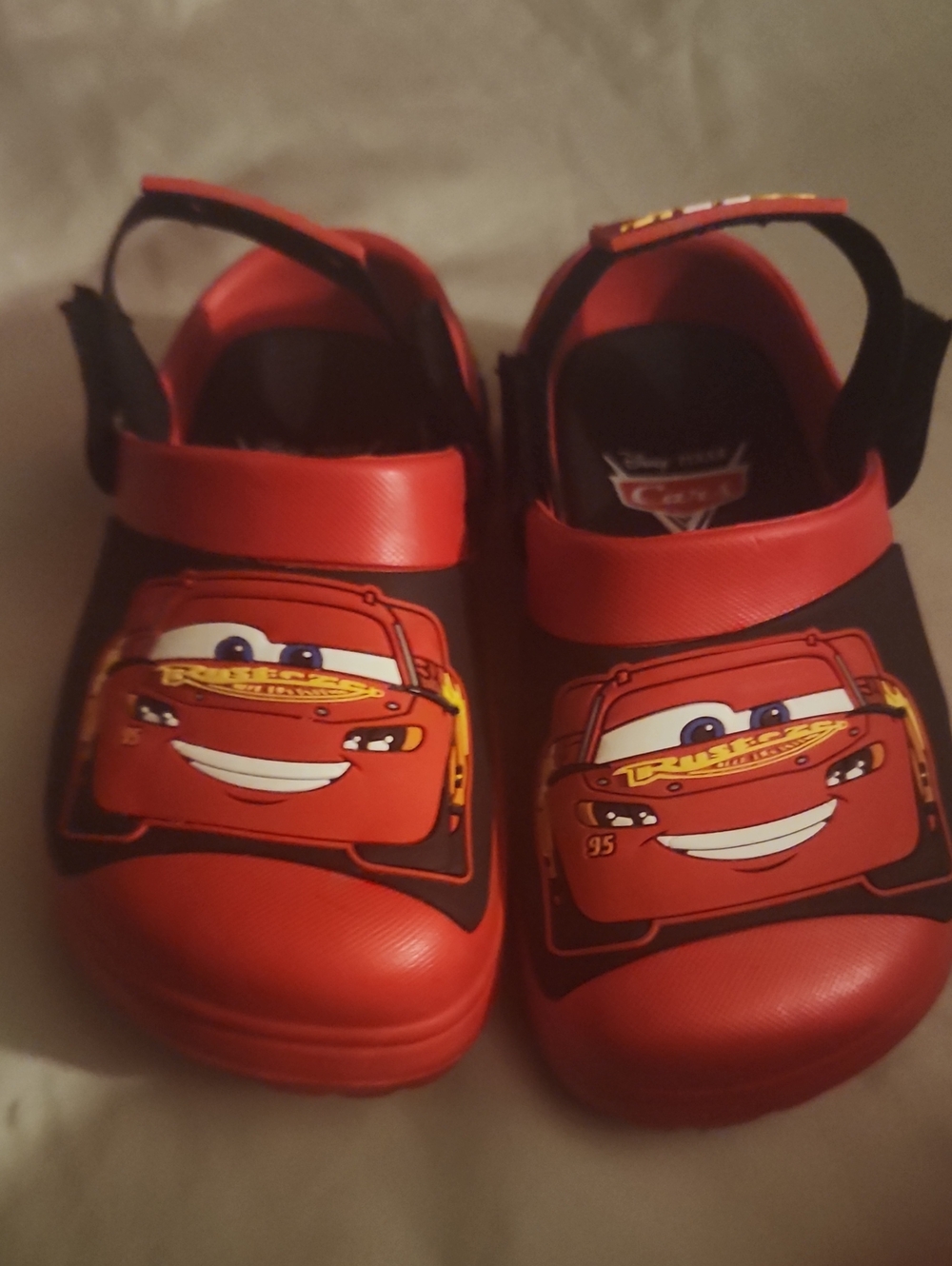 Disney Red and Black Lightning McQueen Slip-On Toy Shoes
